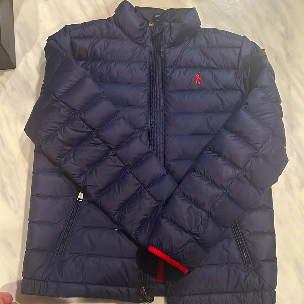NWOT light polo puffer size 10-12